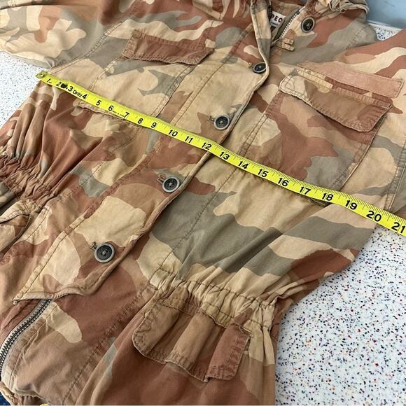 Free People Lead The Way Camo Lightweight Utility Jacket Taupe Tan Women’s XS - Picture 9 of 11